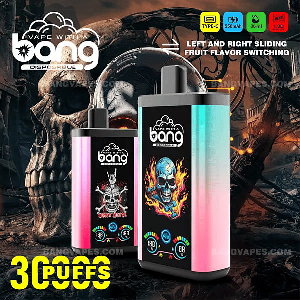 「Bang Disposable 300000 Puffs」スライド式フレーバー切り替え機能付きマルチフレーバー使い捨てベイプ