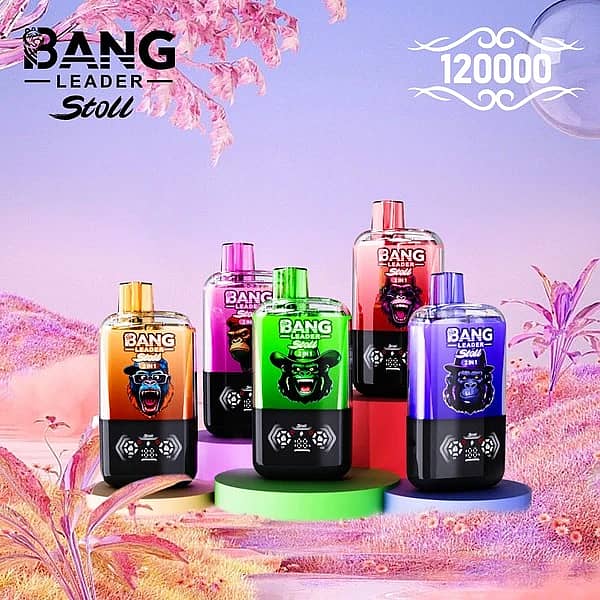 Jednorazowy vape Bang Leader Stoll 120k 2 w 1 z 120 000 zaciągnięć i dwoma smakami na zatrzaskach