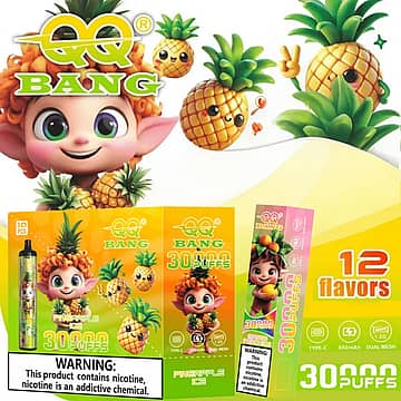 QQ Bang 30K Puffs Pineapple Ice disposable vape in 10pcs retail packaging