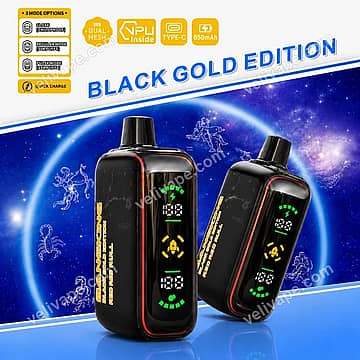 Bang King 12 Star Signs 50K disposable vape with smart LCD display and black zodiac design